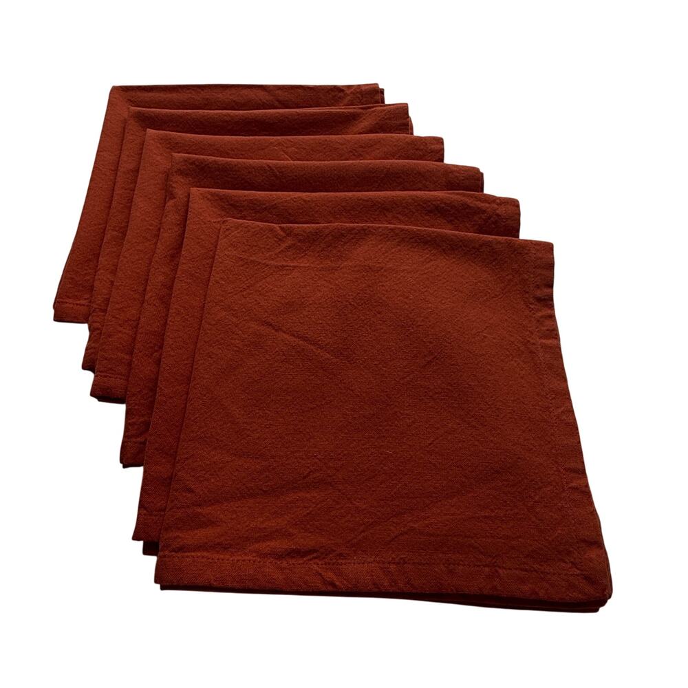 Fall‎ Holiday Cloth Napkins 100% Cotton Special Occasions Set Of 6 18" W x 19" L